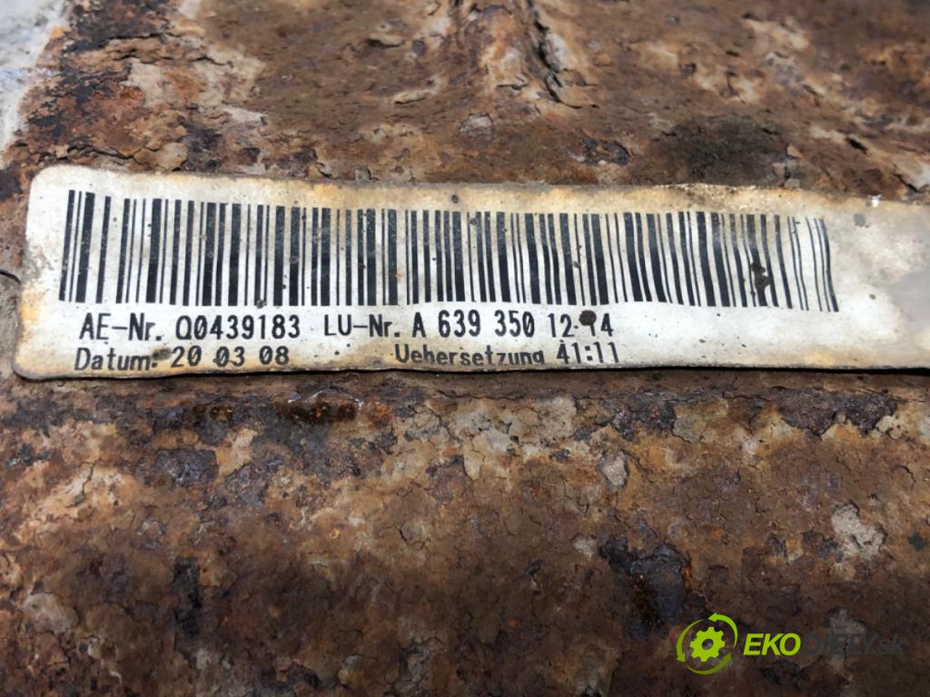 MERCEDES-BENZ W639 Skrzynia 2008 70 kW 109 CDI (639.601, 639.603, 639.605) 2148 Most ,diferenciál zad A6393501214