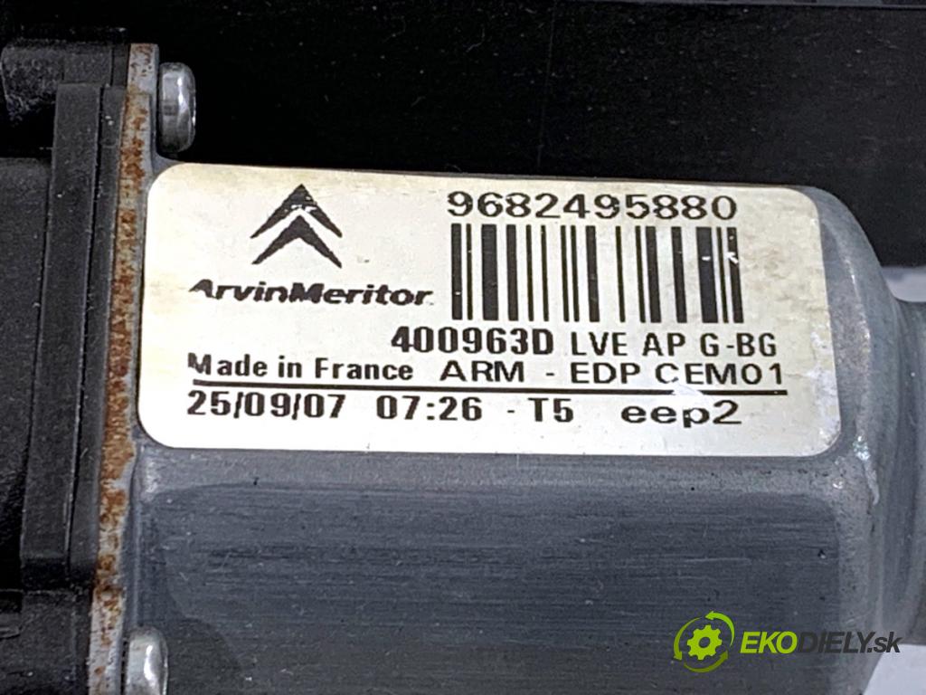 CITROEN C4 PICASSO I nadwozie wielkoprzestrzenne (MPV) 2007 80 kW 1.6 HDi 1560 mechanismus okna levý přední část 9682495880