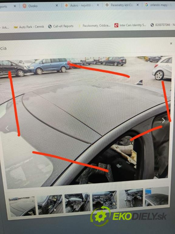 JAGUAR XJ sedan 2015 202 kW 3.0 SDV6 2993 KAROSERIA - střecha PANORÁMA 