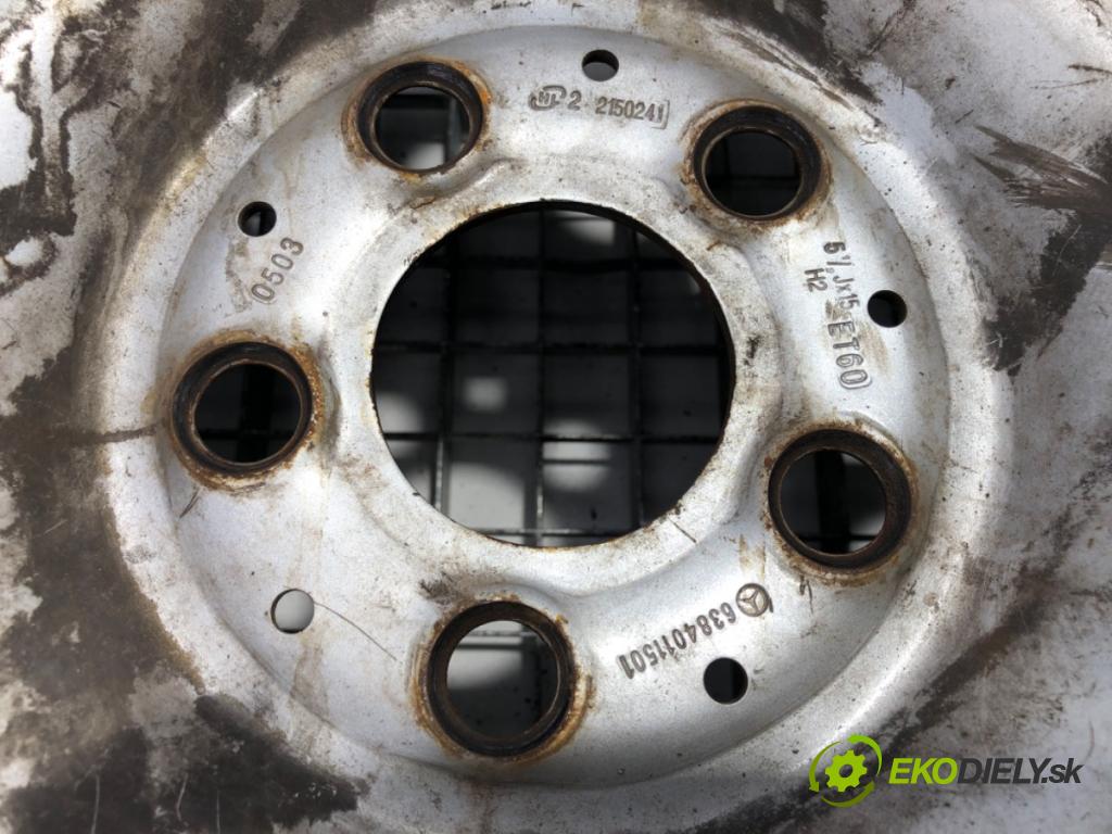 MERCEDES-BENZ W638 Autobus 2003 60 kW 108 CDI 2.2 (638.194) 2148 disk plechový 15 6384011501 (Plechový disk)