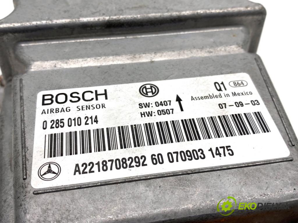 MERCEDES-BENZ W221 sedan 2007 173 kW S 320 CDI (221.022, 221.122) 2987 senzor airbag A2218708292 (Snímač)