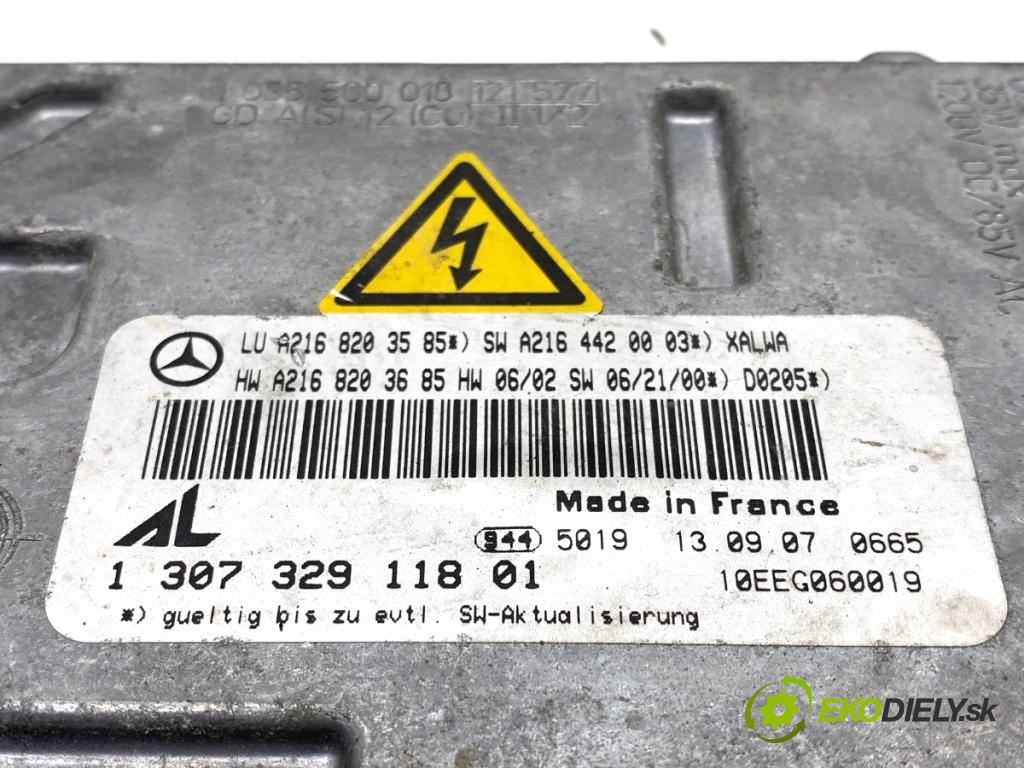MERCEDES-BENZ W221 sedan 2007 173 kW S 320 CDI (221.022, 221.122) 2987 Menič XENON A2168203585 130732911801 (Riadiaca jednotka xenónu)