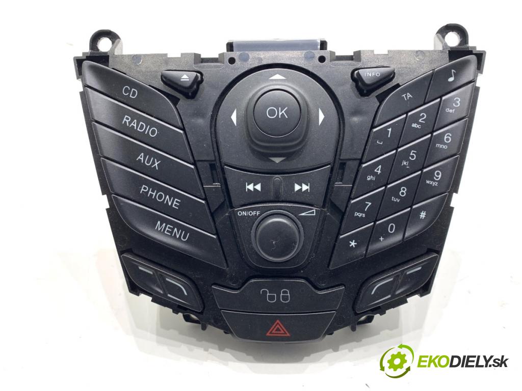 FORD FIESTA MK7 liftback 2011 88 kW 1.6 Ti 1596 Panel ovládania radia 8A6T18K811BE (Prepínacie páčky pod volantom)