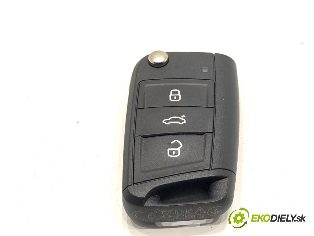 SKODA SCALA liftback 2022 110 kW 1.5 TSI 1495 kľúč DÁLKOVÝ: 654959752G