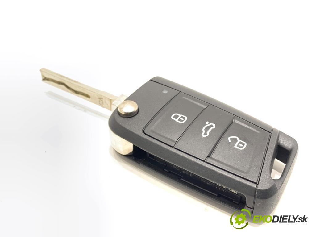 SKODA SCALA liftback 2022 110 kW 1.5 TSI 1495 kľúč DÁLKOVÝ: 654959752G