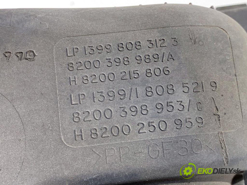 RENAULT CLIO III liftback 2009 74 kW 1.2 16V (BR0P, CR0P) 1149 obal filtra vzduchu 8200398989 (Kryt vzduchového filtru)