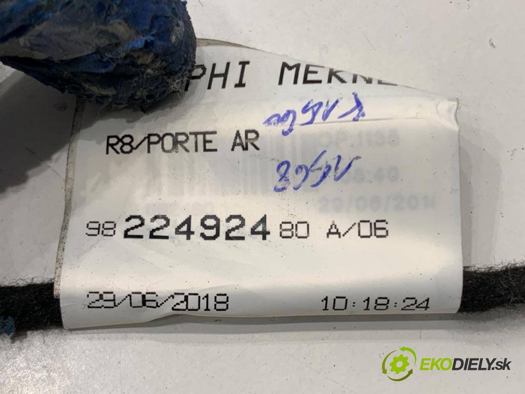 PEUGEOT 508 II liftback 2018 130 kW 2.0 BlueHDI 180 (FHEHZR, FHEHZN) 1997 Káblovačka Dvere zad pravy 9822492480