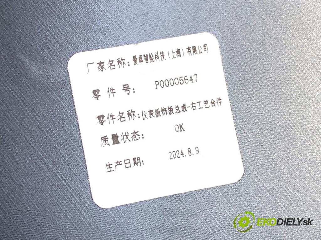 BAIC X75 SUV 2024 138 kW DCT 1498 lišty kryt A00118489 (Lišta)
