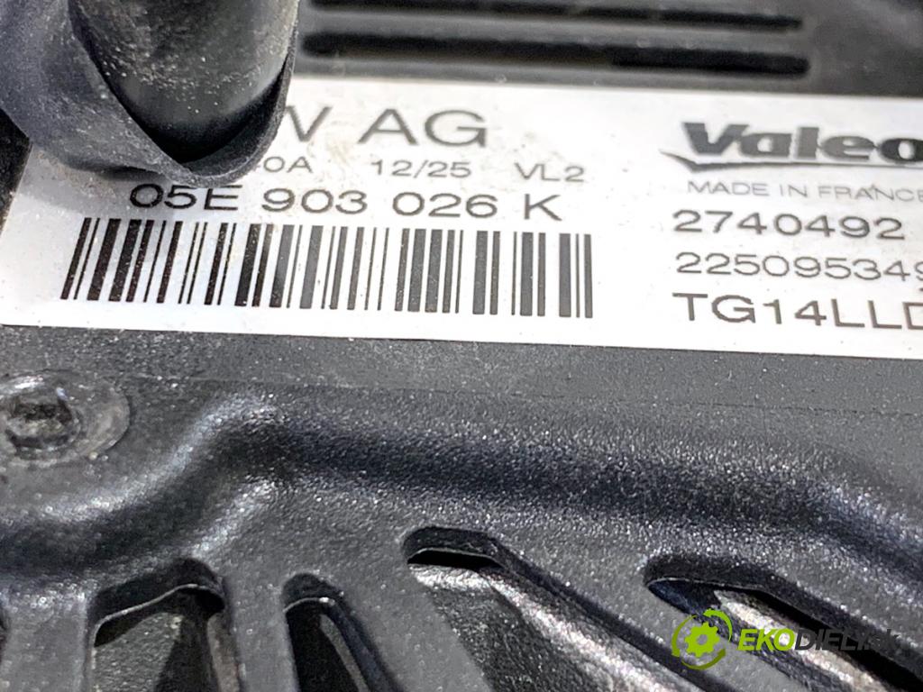 SKODA SCALA liftback 2025 85 kW 1.0 TSI 999 Alternátor 05E903026K (Alternátor)