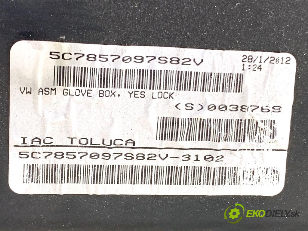 VW JETTA IV sedan 2012 90 kW 1.4 TSI 1390 přihrádka kastlík spolujezdce  (Přihrádka (kastlík))