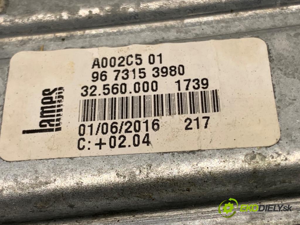 PEUGEOT 208 I liftback 2016 60 kW 1.2 VTI 82 1199 Mechanizmus okna ľavy zad 9673153980
