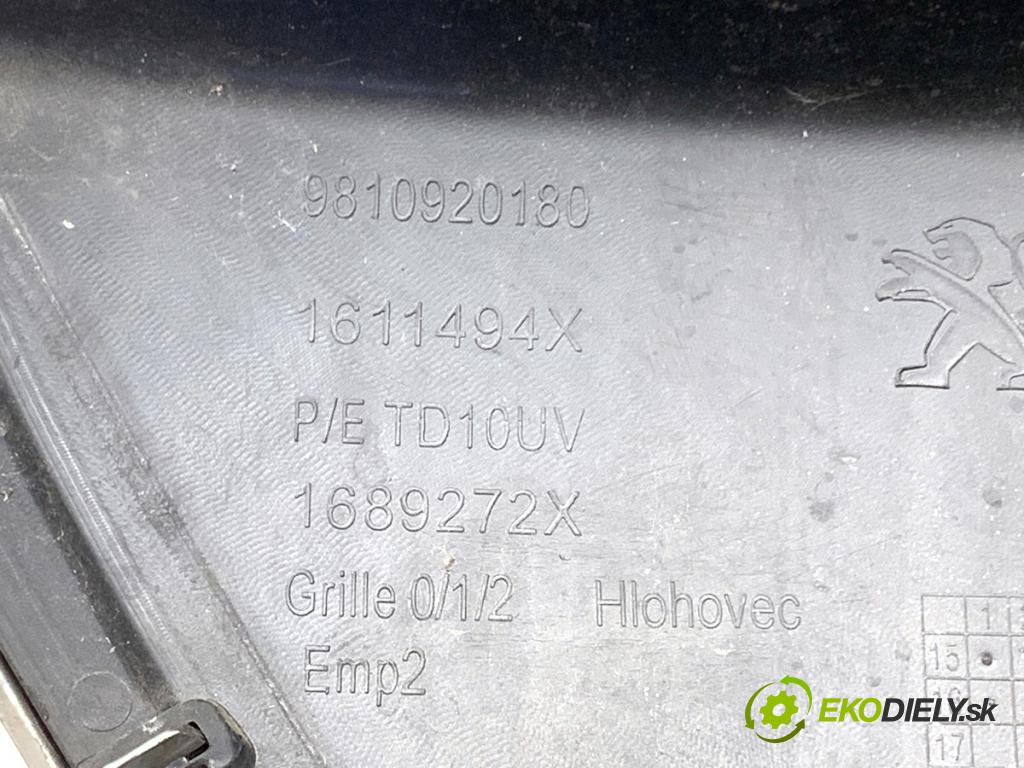 PEUGEOT 208 I liftback 2016 60 kW 1.2 VTI 82 1199 Mriežka maska 9810920180 (Mriežka predná (maska chladiča))