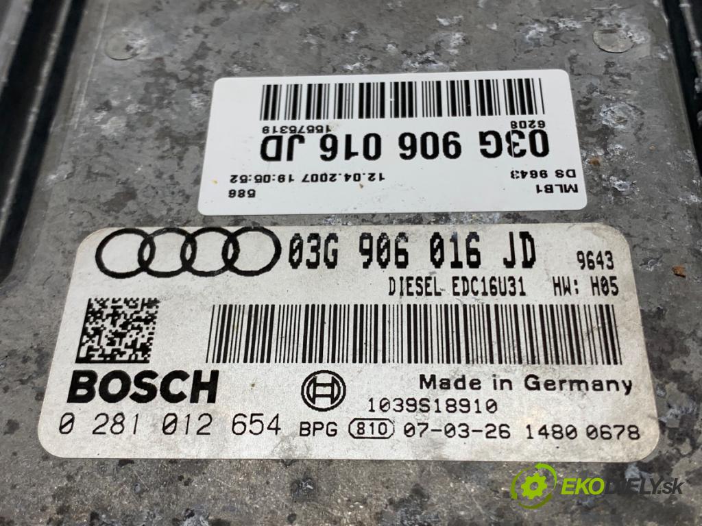 AUDI A4 B7 Kombi 2007 103 kW 2.0 TDI 1968 riadiaca jednotka Motor 03G906016JD (Riadiaca jednotka)