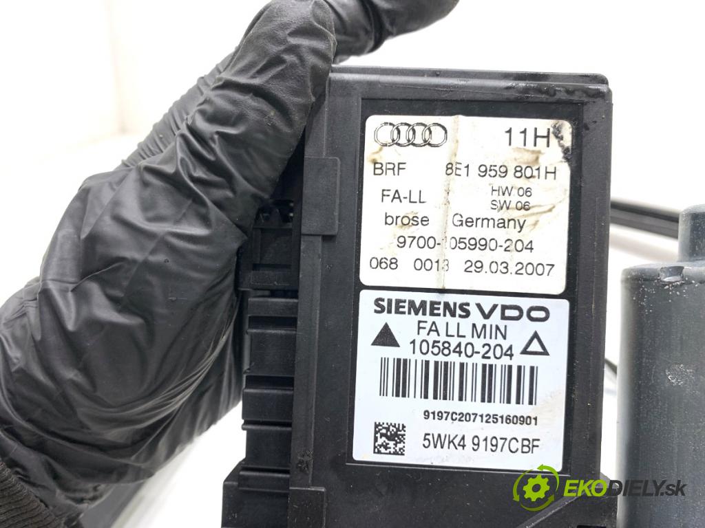 AUDI A4 B7 Kombi 2007 103 kW 2.0 TDI 1968 mechanismus okna levý přední část 8E1959801H