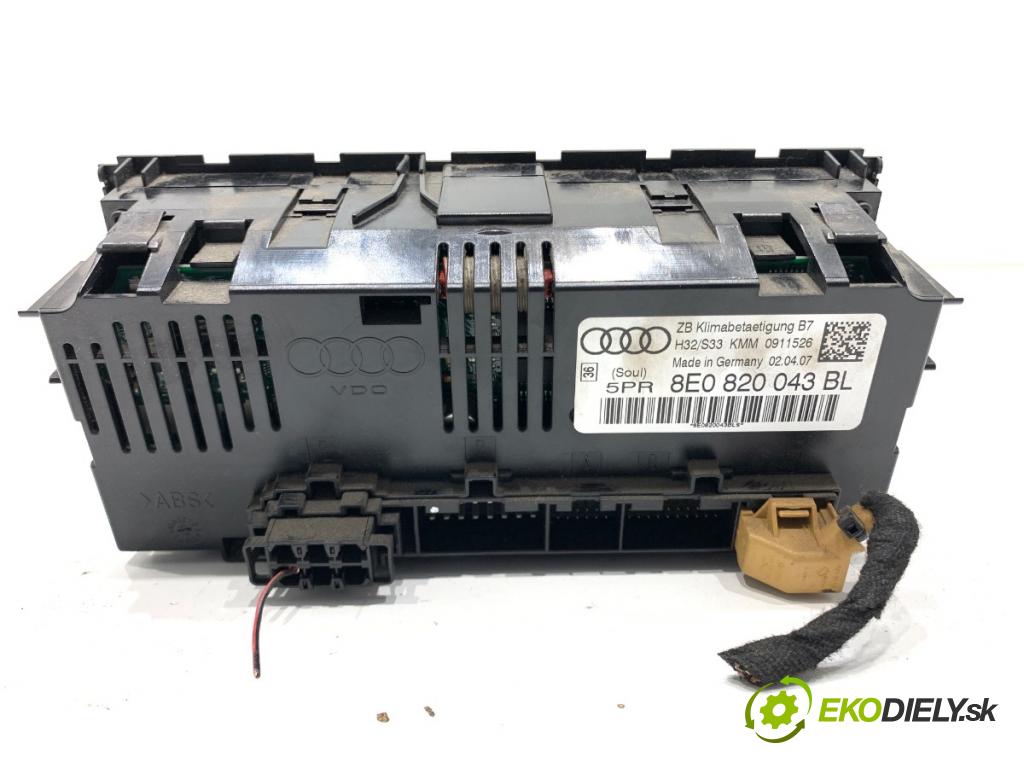 AUDI A4 B7 Kombi 2007 103 kW 2.0 TDI 1968 Panel ovládania kúrenia 8E0820043BL (Prepínacie páčky pod volantom)