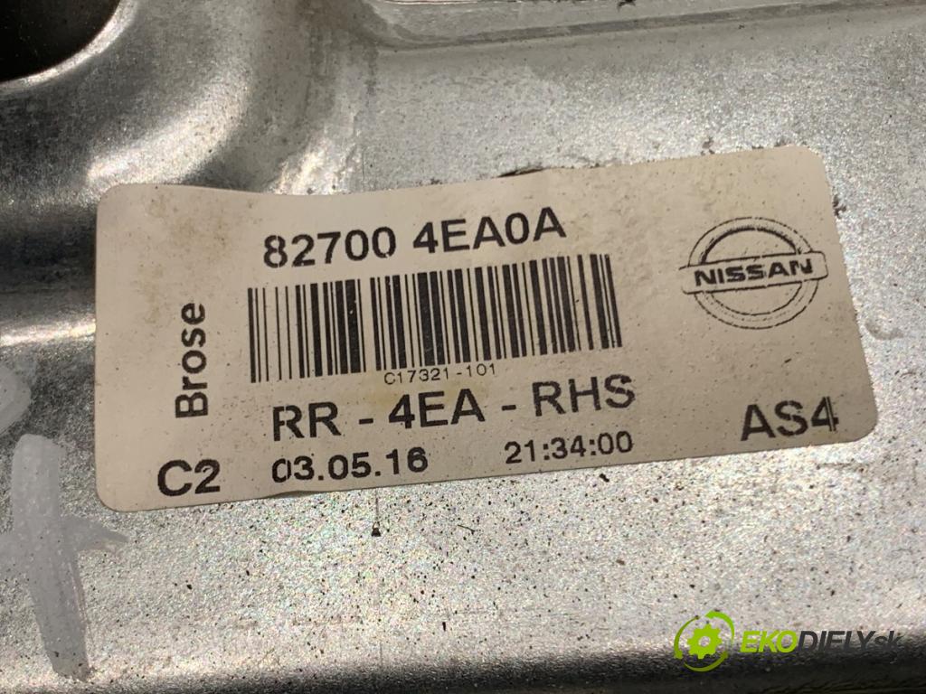 NISSAN QASHQAI J11 SUV 2016 120 kW 1.6 DIG-T 1618 Mechanizmus okna pravy zad 827004EA0A