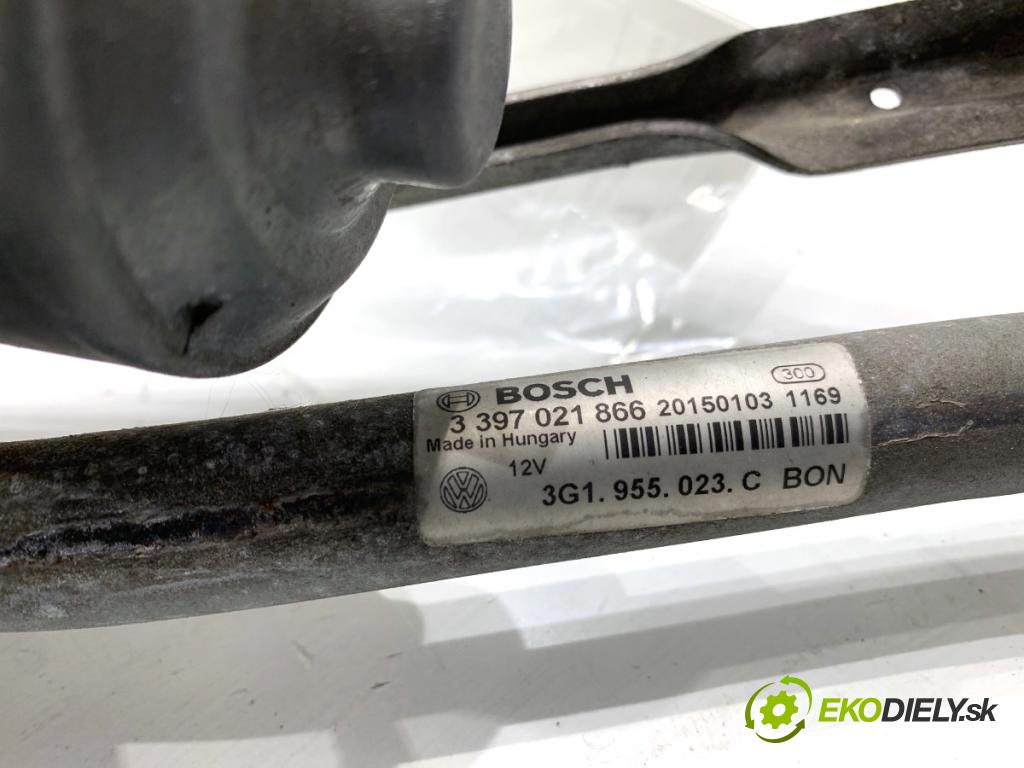 VW PASSAT B8 Kombi 2015 110 kW 2.0 TDI 1968 Mechanizmus stieračov predný 3G1955023C (Motorček stieračov predný)
