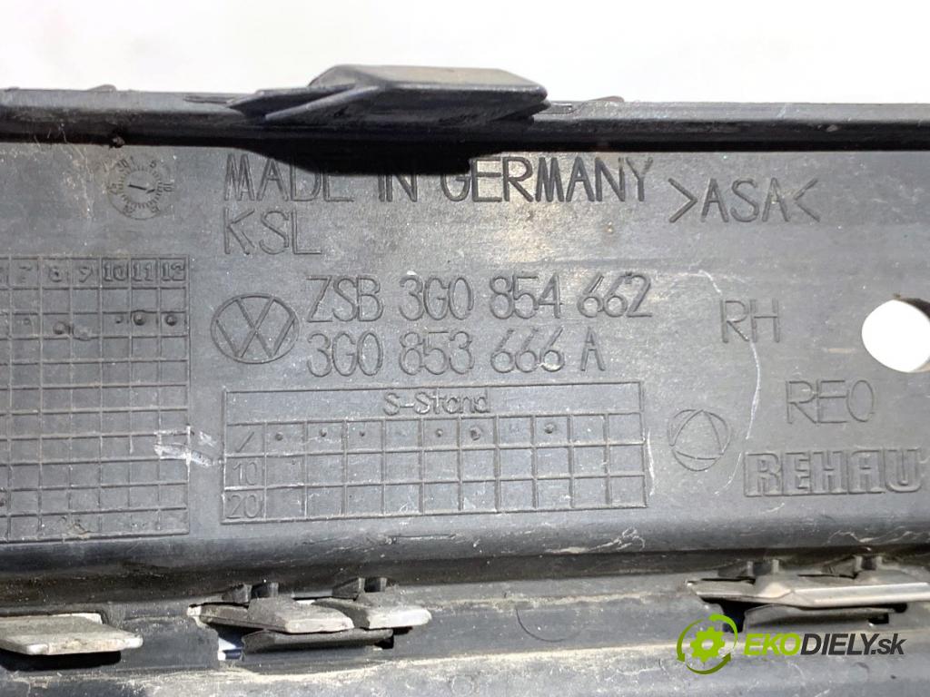 VW PASSAT B8 Kombi 2015 110 kW 2.0 TDI 1968 mří nárazníka pravý přední část 3G0853666A
