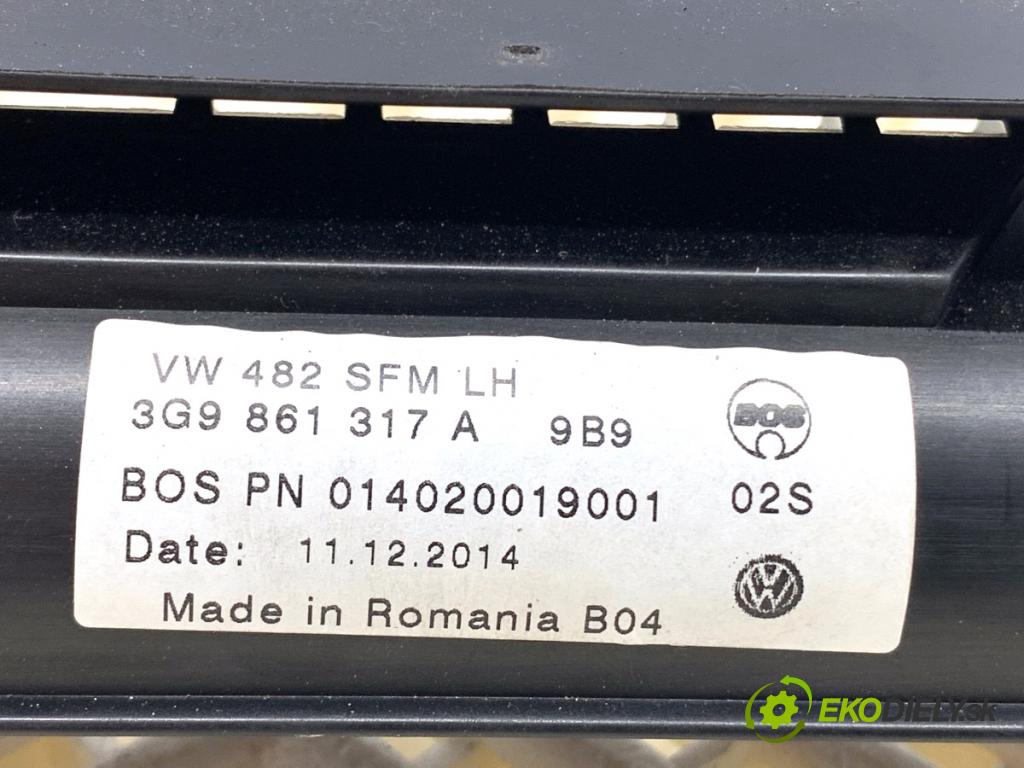 VW PASSAT B8 Kombi 2015 110 kW 2.0 TDI 1968 Roleta Dvere ľavy zad 3G9861317A