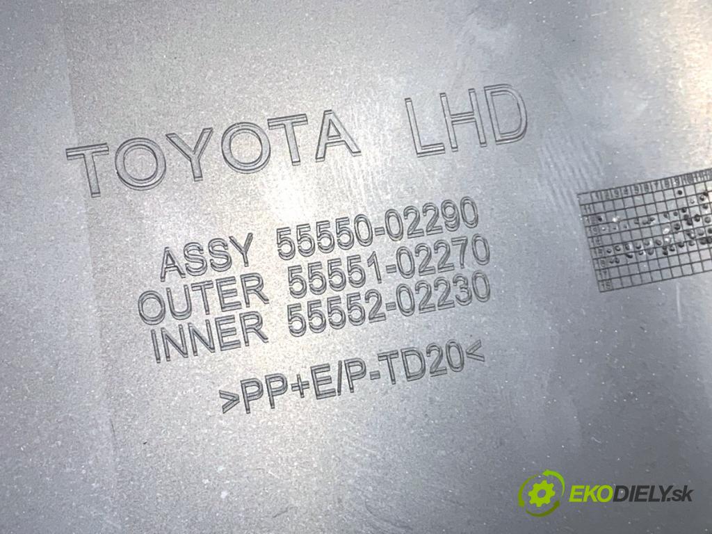 TOYOTA AURIS II liftback 2016 73 kW 1.3 (NRE180_) 1329 Priehradka, kastlík spolujazdca 55550-02290 (Priehradka (kastlík))