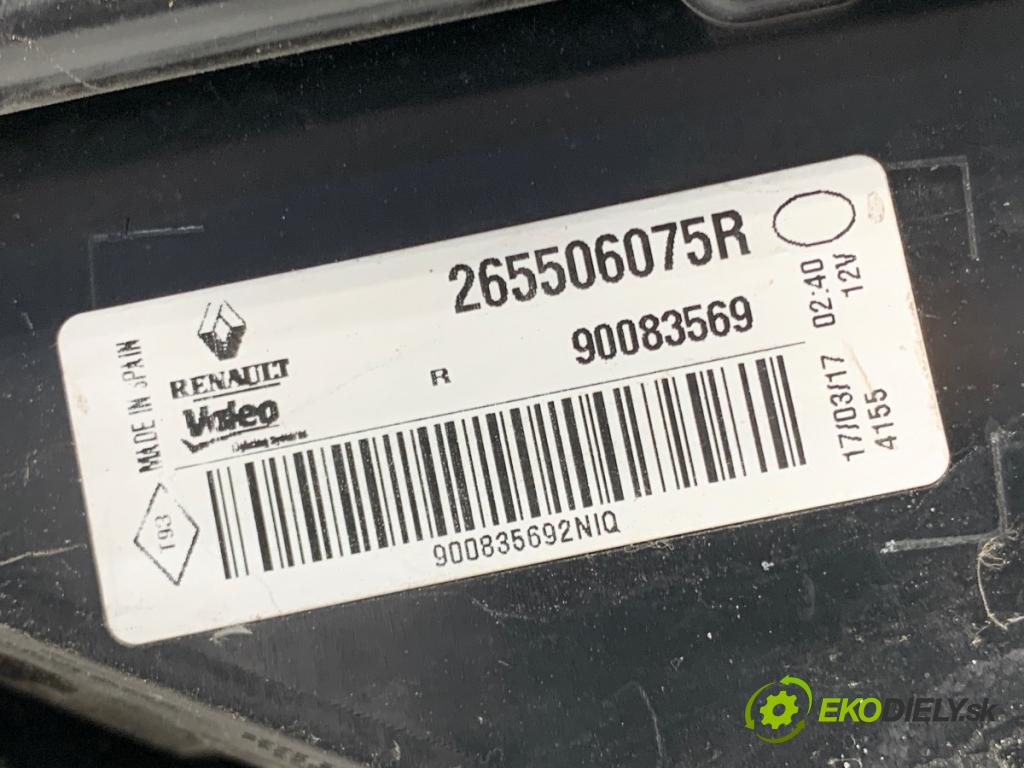RENAULT MEGANE IV liftback 2017 81 kW 1.5 dCi 110 (B9A3) 1461 světlo pravý zadní část vnitřní 265506075R