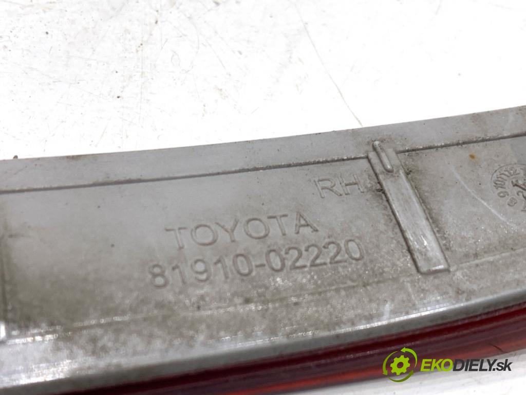 TOYOTA COROLLA E21 sedan 2020 97 kW 1.6 VVTi (ZRE210) 1598 Svetlo nárazníka pravy zad reflexne 81910-02220