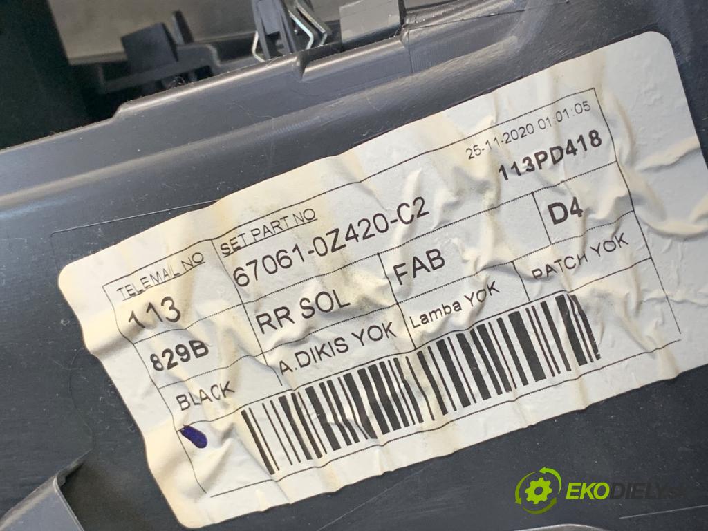 TOYOTA COROLLA E21 sedan 2020 97 kW 1.6 VVTi (ZRE210) 1598 čalúnenie Dvere ľavy zad