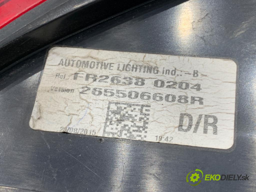 RENAULT CLIO IV liftback 2015 55 kW 1.5 dCi 75 1461 Svetlo pravy zad 265506608R