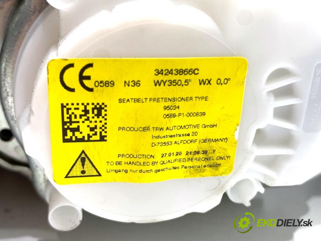 BMW G05 SUV 2020 294 kW xDrive M 50 d 2993 Držiak BEZPEČNOSŤ pravy predný 34196476A