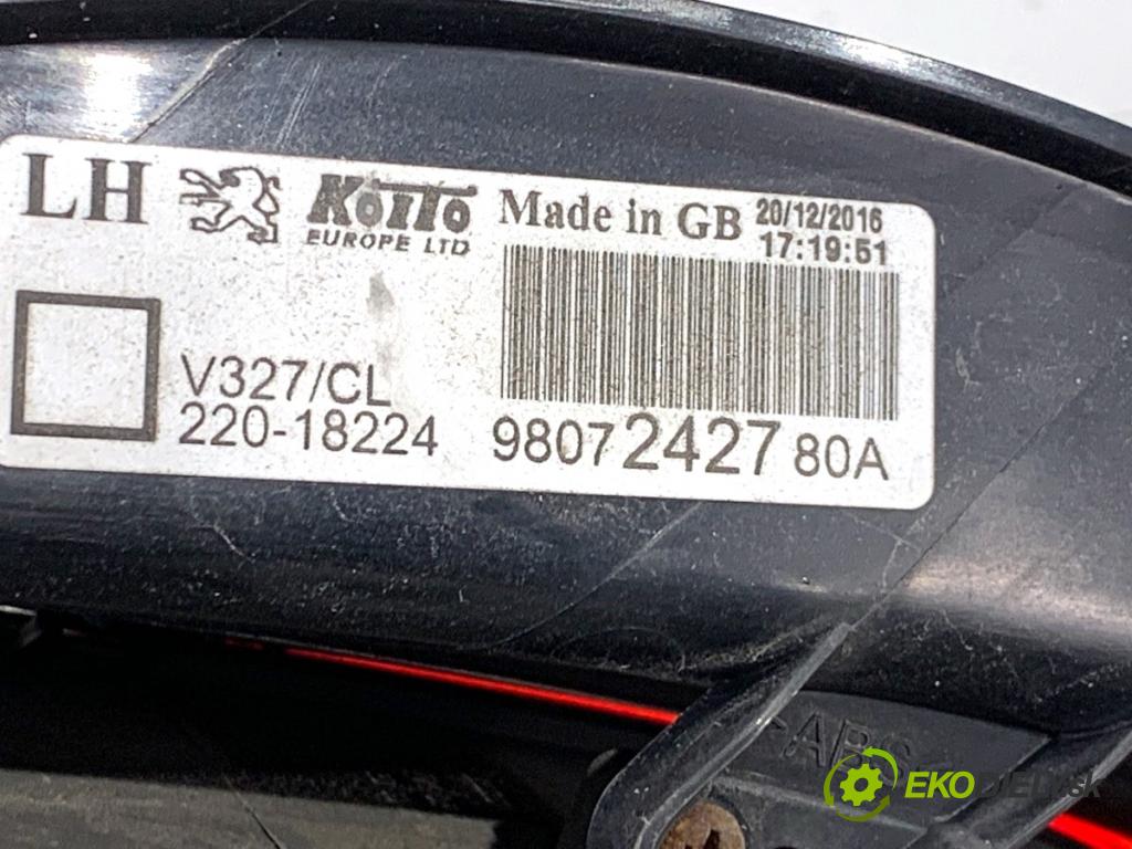 PEUGEOT 508 I sedan 2017 133 kW 2.0 BlueHDi 180 1997 Svetlo ľavy zad 9807242780A