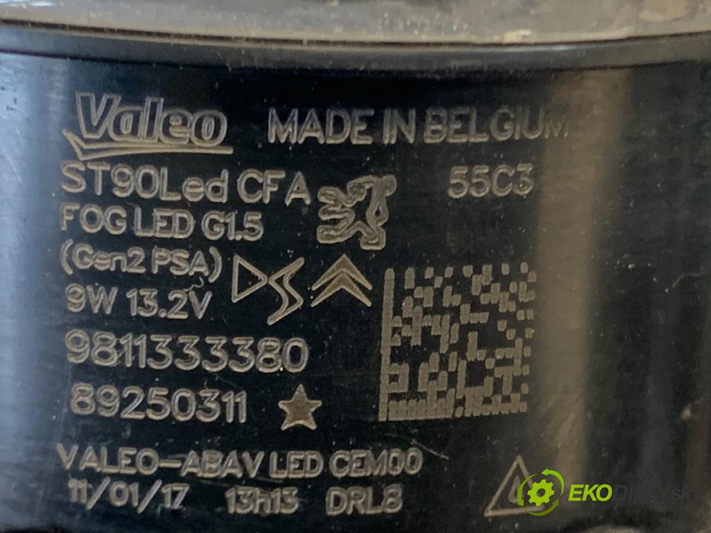 PEUGEOT 508 I sedan 2017 133 kW 2.0 BlueHDi 180 1997 Hmlové svetlo, hmlovka pravy predný 9811333380
