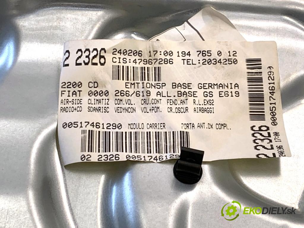 FIAT CROMA Kombi 2006 108 kW 2.2 16V 2198 Mechanizmus okna pravy predný