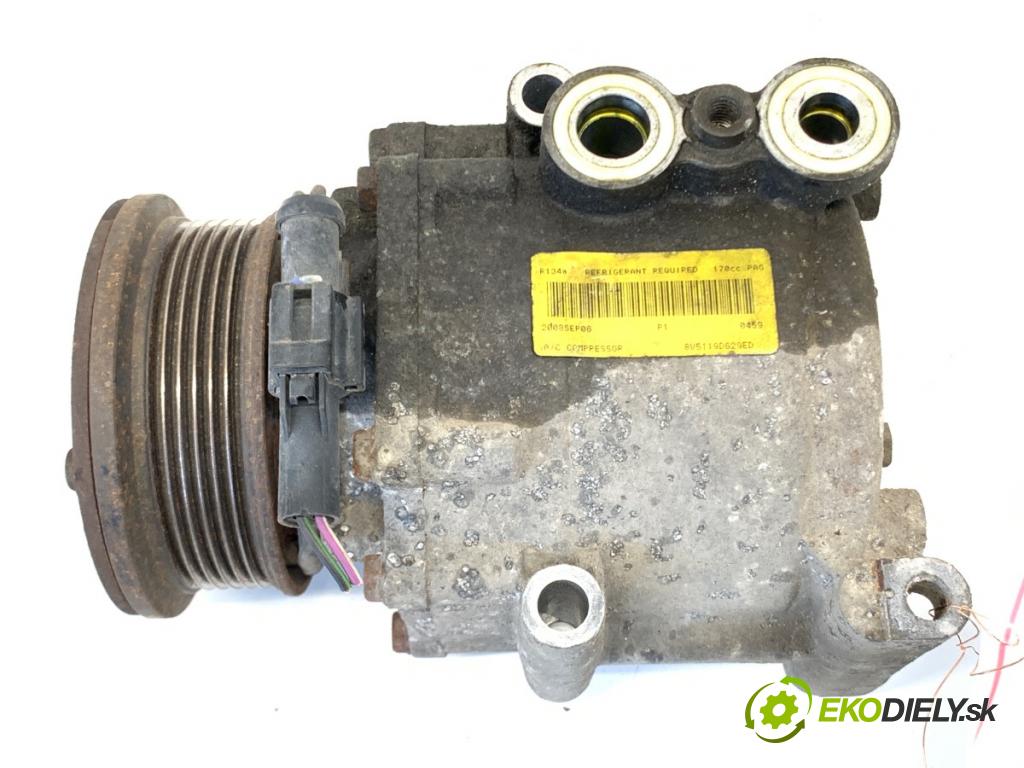 FORD FIESTA MK7 liftback 2009 60 kW 1.25 1242 Kompresor klimatizácie 8V5119D629ED (Kompresor klimatizácie)