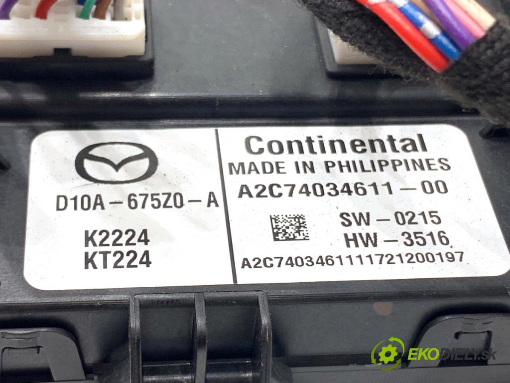 MAZDA CX-3 SUV 2017 88 kW 2.0 SKYACTIV-G (DK5W, DK6W) 1998 Modul BSI D10A675Z0A (Poistková skrinka)