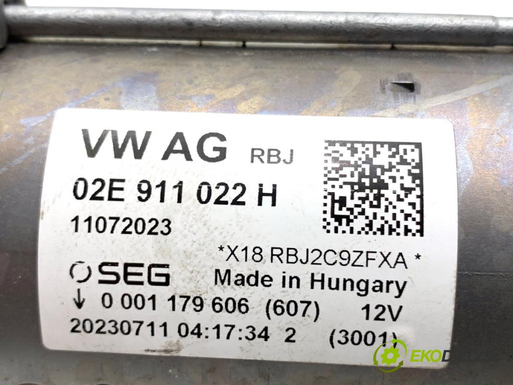 SKODA OCTAVIA IV liftback 2023 140 kW 2.0 TSI 4x4 1984 Štartér 02E911022H (Štartér)