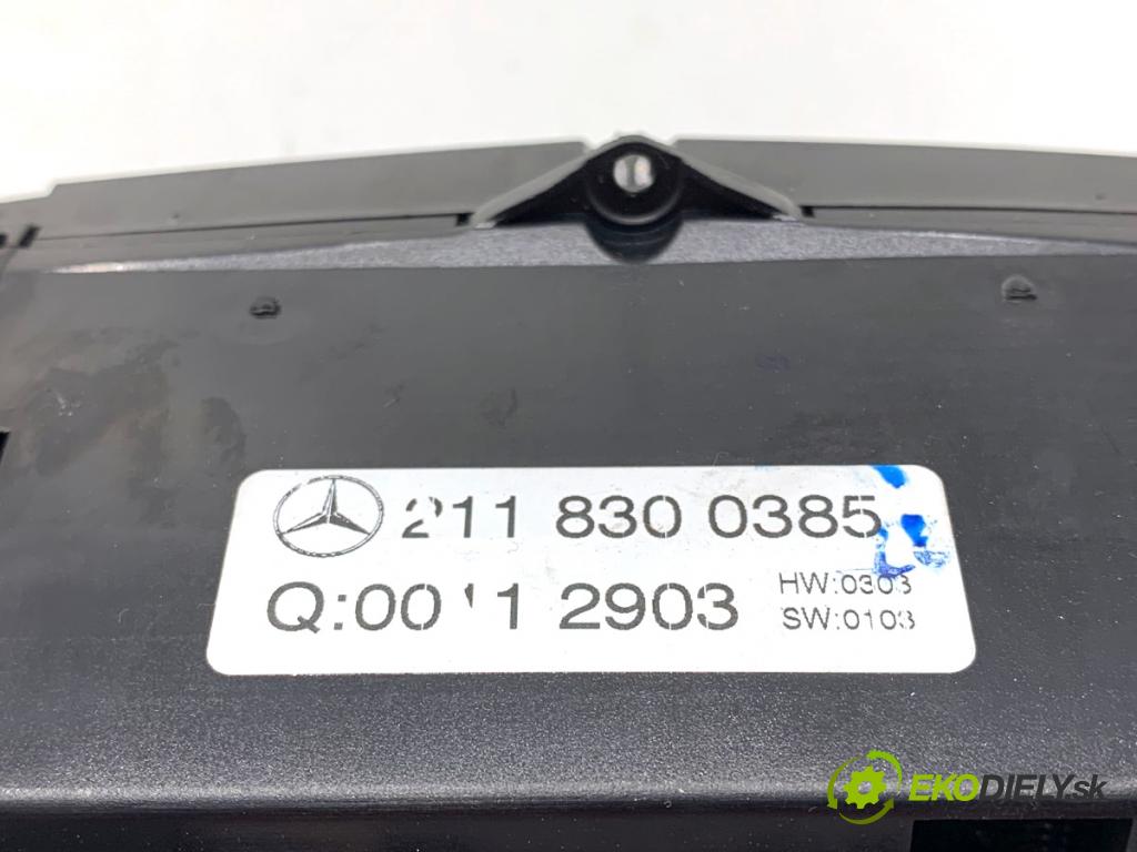 MERCEDES-BENZ S211 Kombi 2003 110 kW E 220 T CDI (211.206) 2148 Panel ovládania kúrenia 2118300385 (Prepínacie páčky pod volantom)