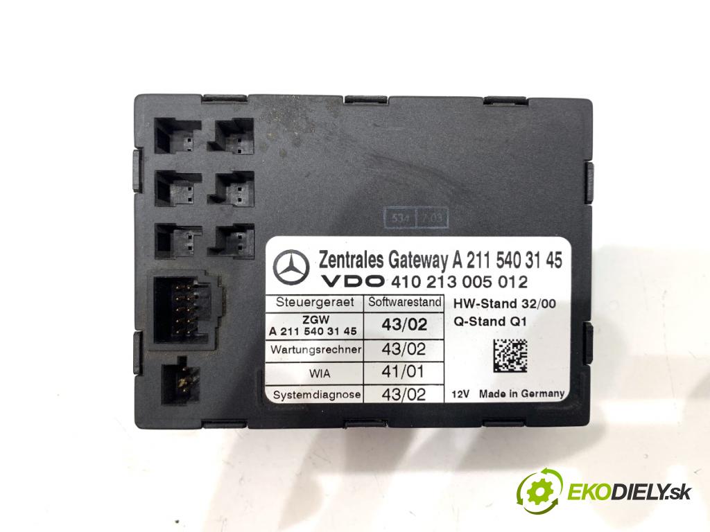 MERCEDES-BENZ S211 Kombi 2003 110 kW E 220 T CDI (211.206) 2148 modul GATEWAY A2115403145