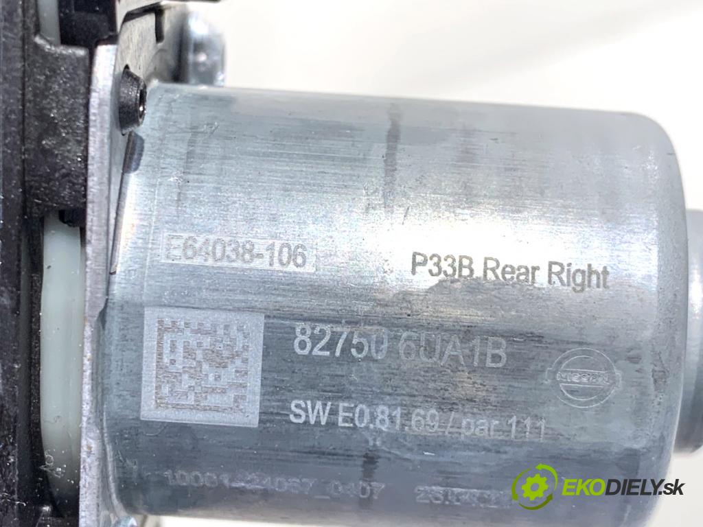 NISSAN QASHQAI J12 SUV 2023 116 kW 1.3 DIG-T 1332 mechanismus okna pravý zadní část 827006UA1B