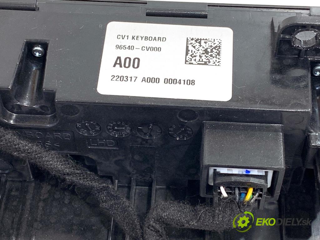 KIA EV6 liftback 2022 239 kW 77 AWD  Panel ovládania kúrenia 96540-CV000 (Prepínacie páčky pod volantom)