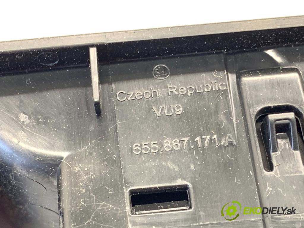 SKODA KAMIQ SUV 2020 110 kW 1.5 TSI 1495 přepínač oken 5G0959857D 655867171A (Páčky pod volantem)