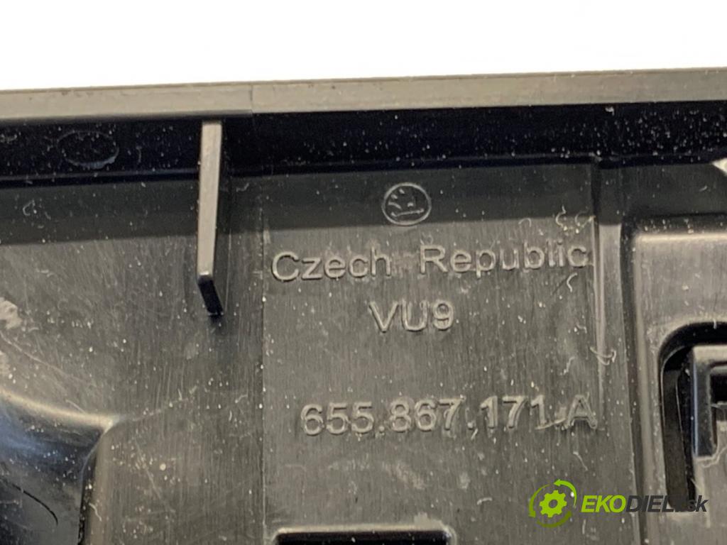 SKODA KAMIQ SUV 2020 110 kW 1.5 TSI 1495 přepínač oken 5G0959857D 655867171A (Páčky pod volantem)