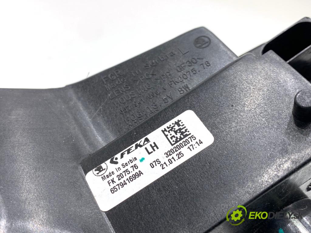 SKODA KAMIQ SUV 2025 110 kW 1.5 TSI 1495 hmlové svetlo, hmlovka levý přední část 657941699A