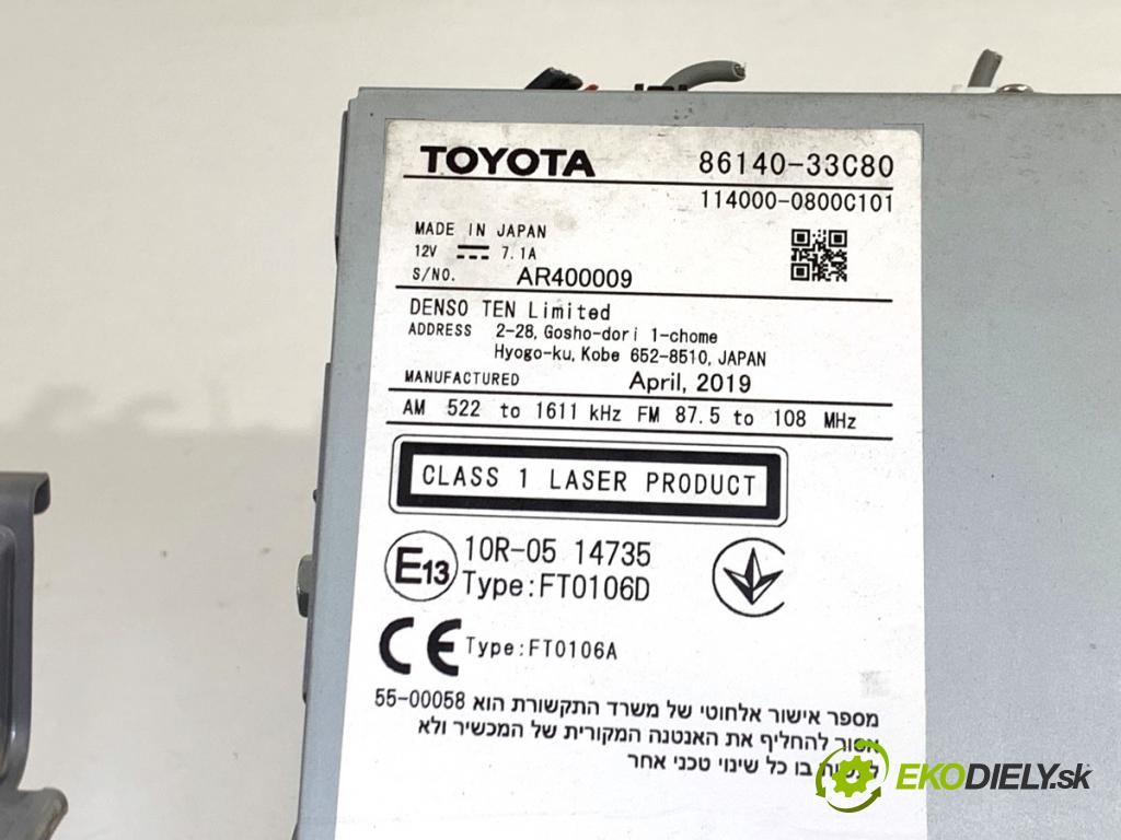 TOYOTA CAMRY sedan 2019 131 kW 2.5 Hybrid (AXVH71_) 2487 RADIO 86140-33C80 (Audio zariadenie)