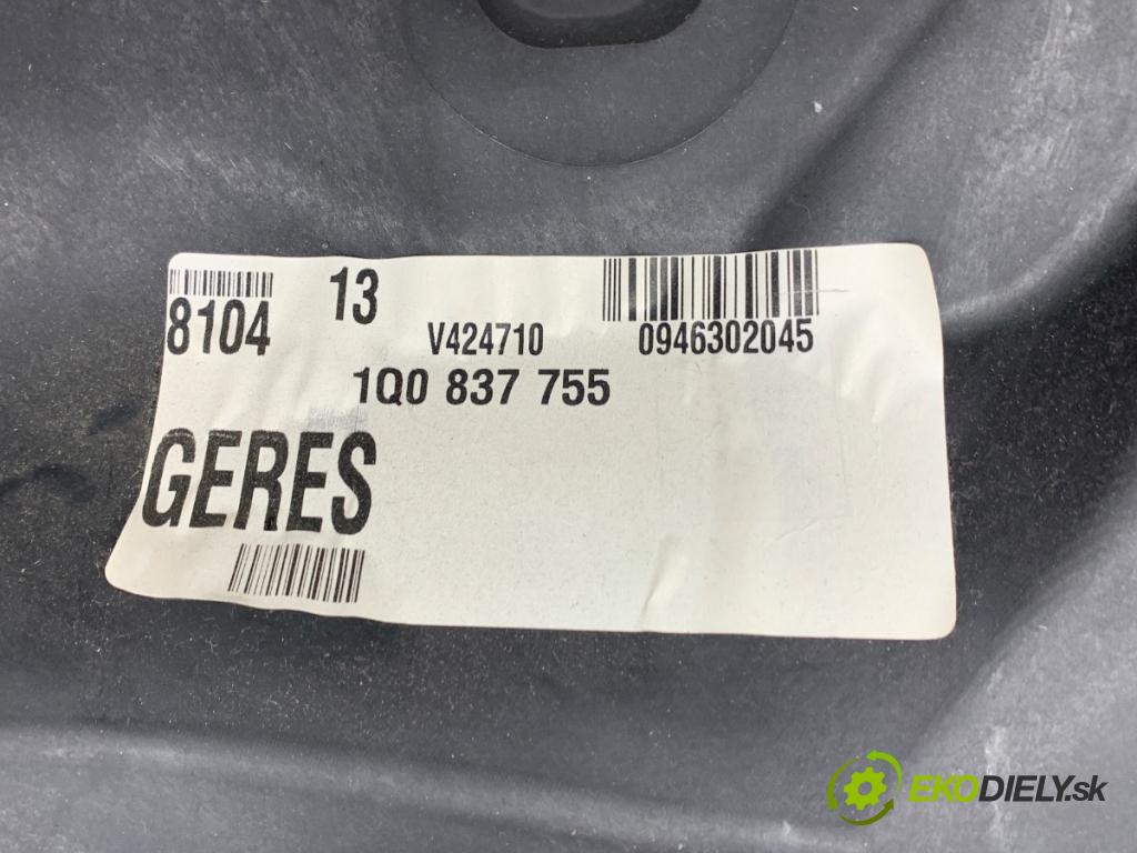 VW SCIROCCO III coupe 2009 118 kW 1.4 TSI 1390 Mechanizmus okna ľavy predný 1Q0959701H 1Q0837755