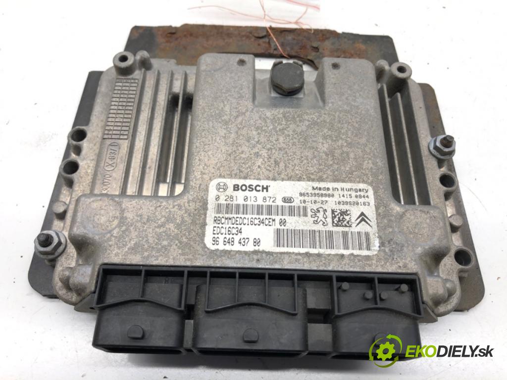 PEUGEOT PARTNER II Nadwozie pełne/minivan 2010 66 kW 1.6 HDi 16V 1560 riadiaca jednotka Motor 9664843780 (Riadiaca jednotka)