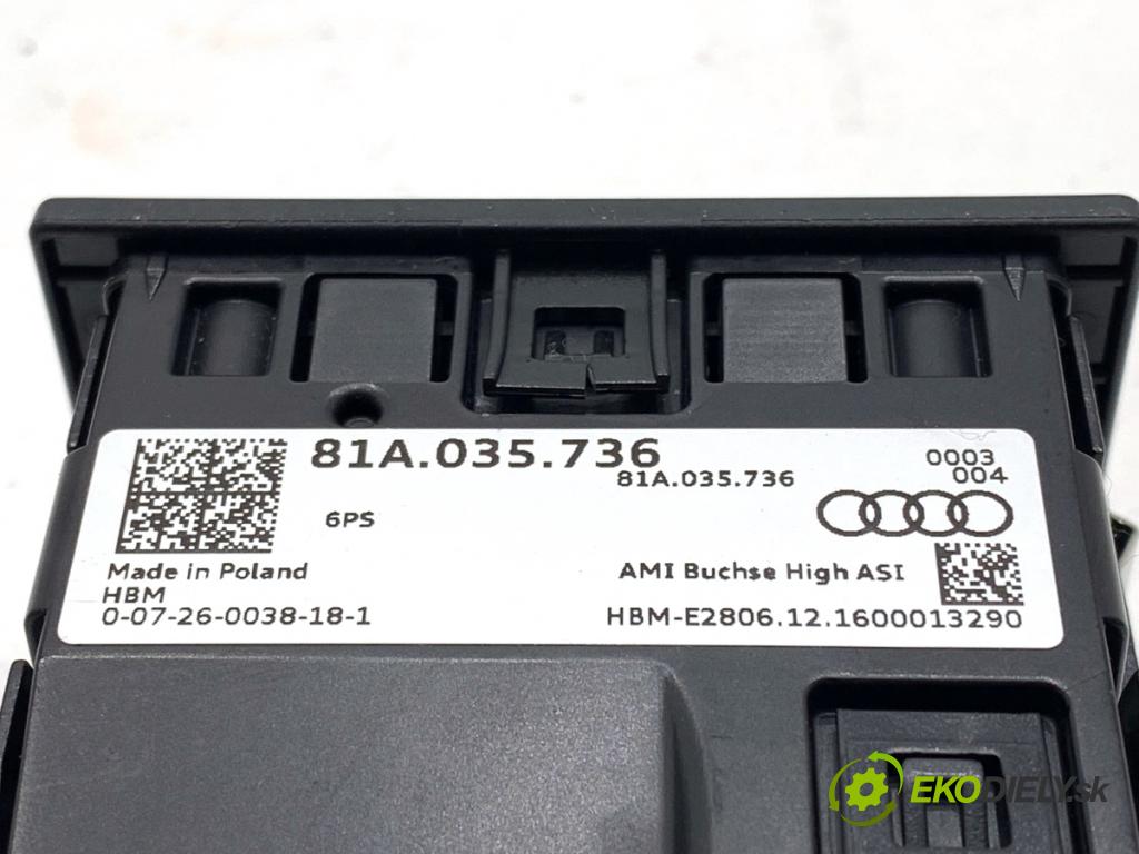 AUDI A7 4G liftback 2017 245 kW 3.0 TFSI quattro 2995 HNÍZDO: USB 81A035736