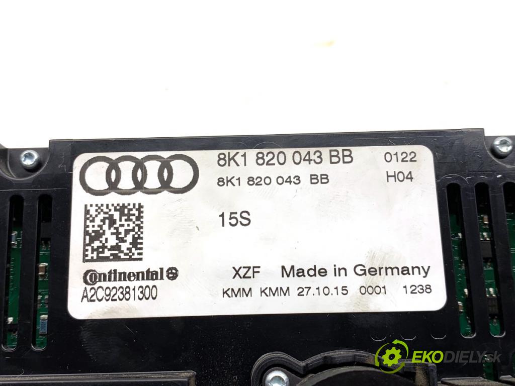 AUDI A5 8T coupe 2016 140 kW 2.0 TDI quattro 1968 Panel ovládaní topení 8K1820043BB (Páčky pod volantem)