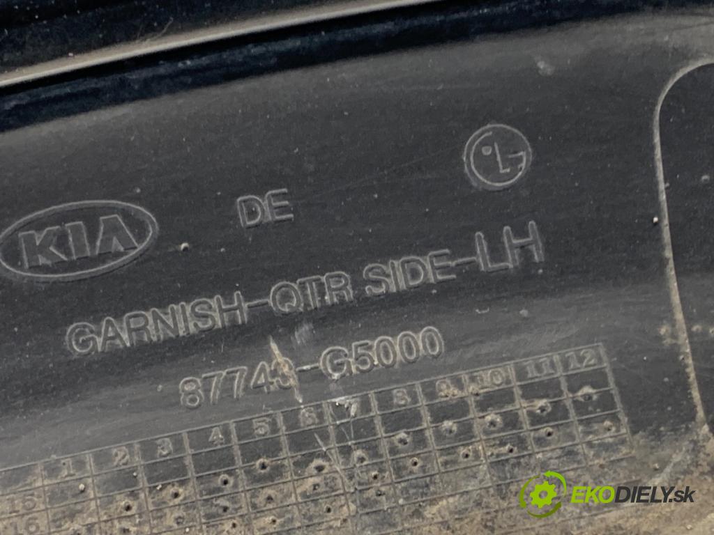 KIA NIRO SUV 2018 77 kW 1.6 GDI Hybrid 1580 lišta blatníka zadní část levá strana 87743-G5000 (Lišta)