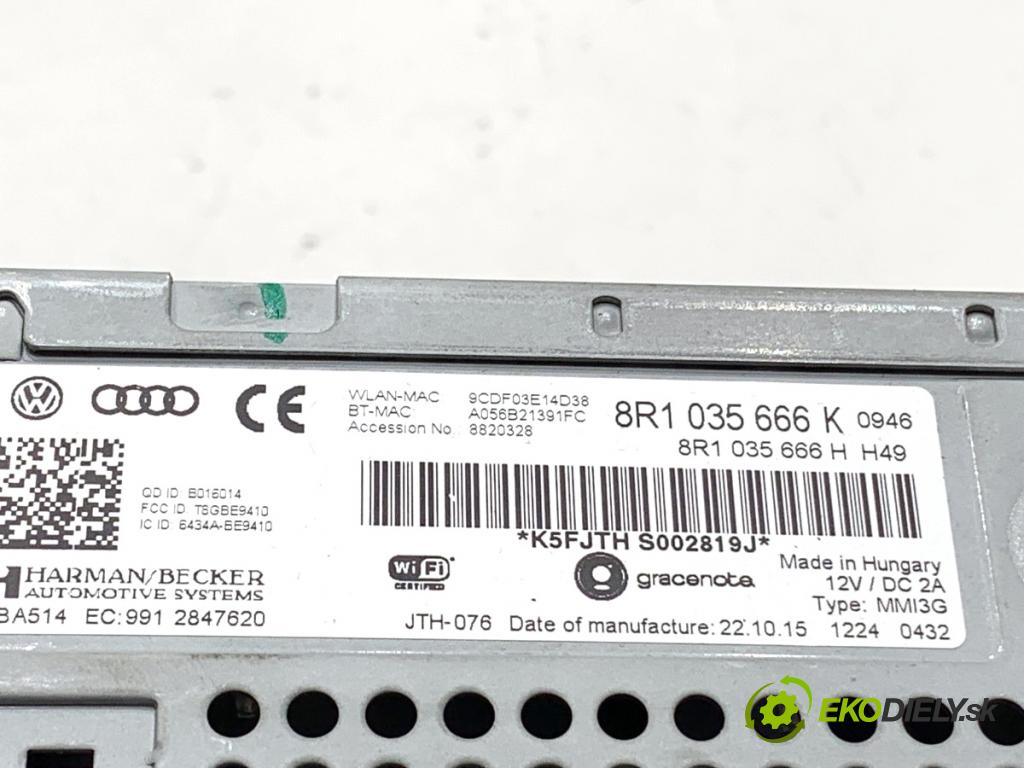 AUDI A5 8T coupe 2016 140 kW 2.0 TDI quattro 1968 čítač navigácie 8R1035666K (Elektrosúčasti ostatné)