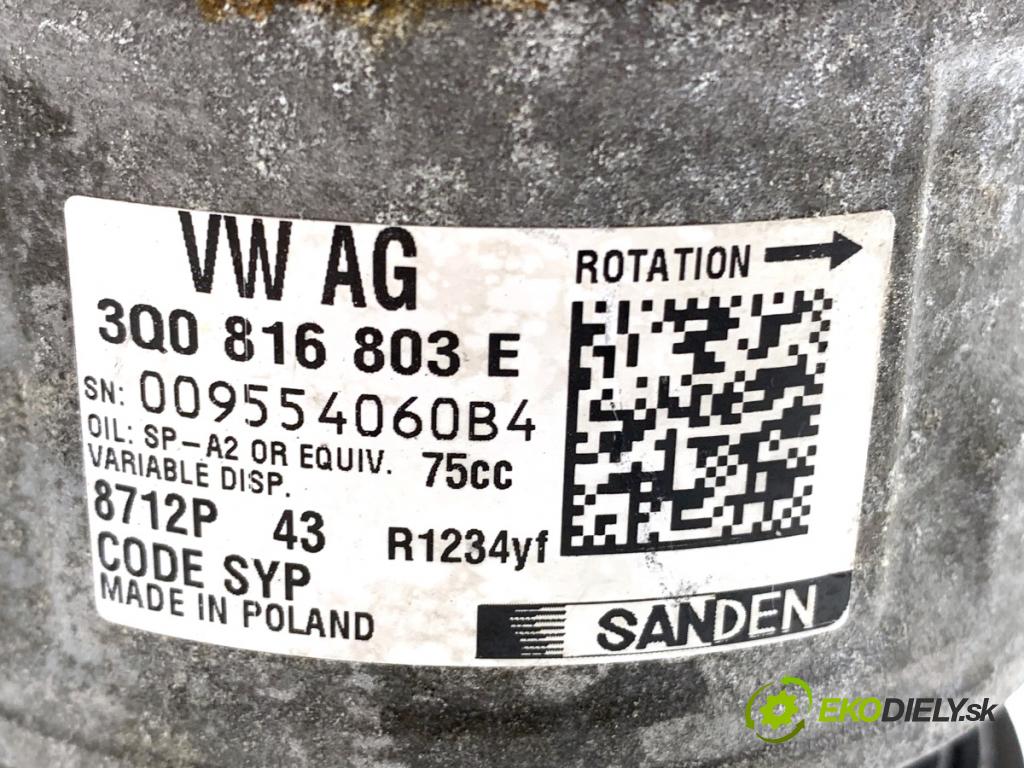 SKODA KAMIQ SUV 2020 110 kW 1.5 TSI 1495 Kompresor klimatizácie 3Q0816803E (Kompresor klimatizácie)